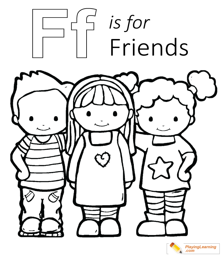 F is for friends coloring page free f is for friends coloring page