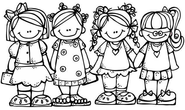 Bff coloring page of friends for girls free kids coloring pages preschool coloring pages coloring pages