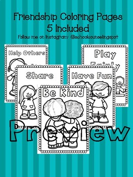 Friendship coloring tpt