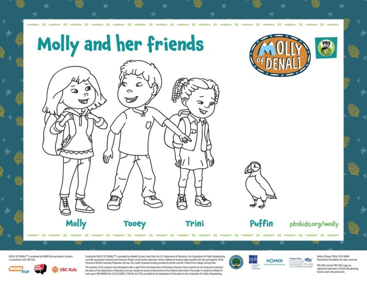 Molly and friends coloring page kidsâ kids for parents