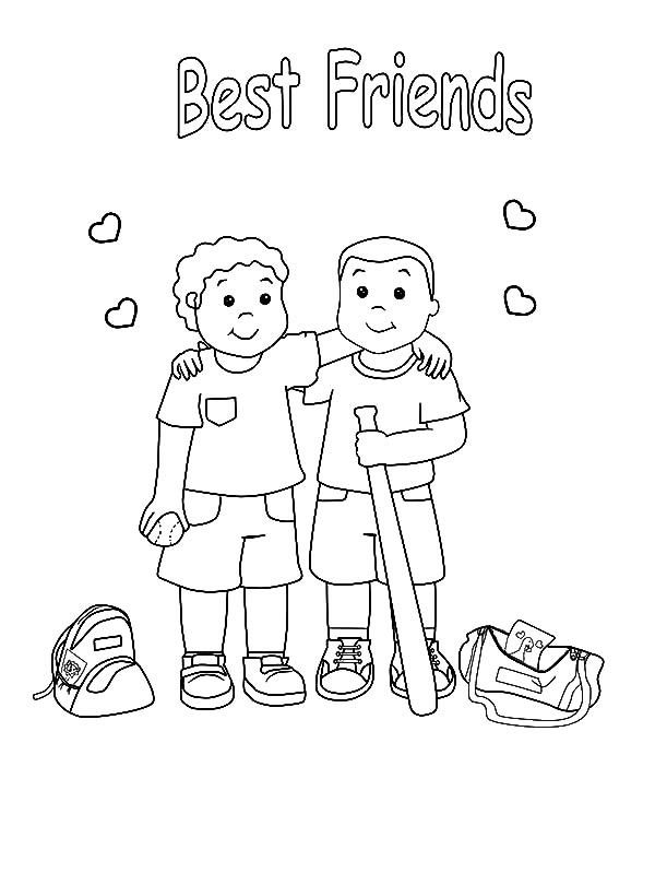 Friendship coloring pages