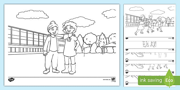 Friendship coloring pages teacher