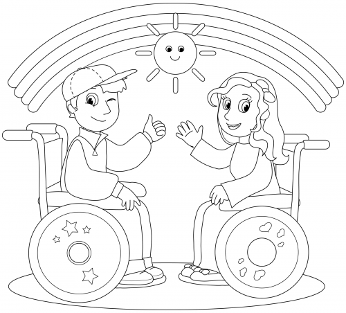 Coloring page â lets be friends