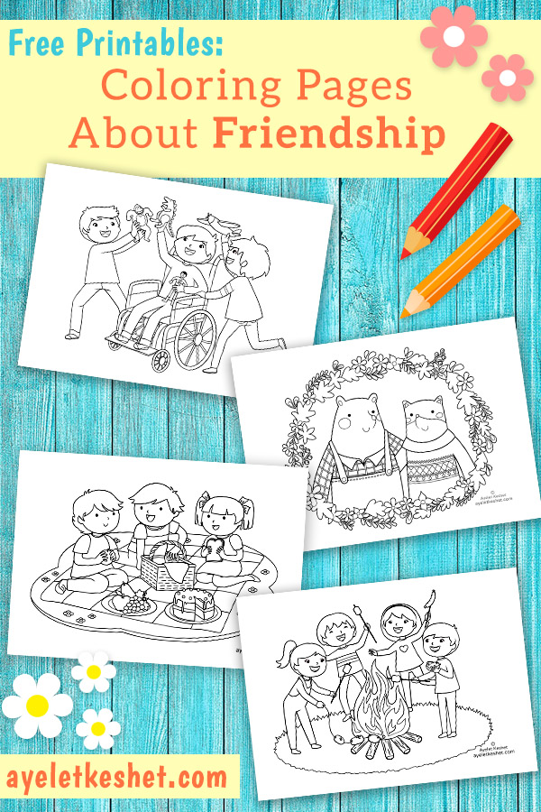 Free coloring pages about friendship