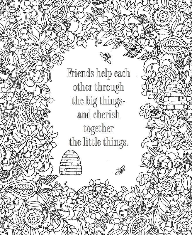 The book of friendship coloring art quote coloring pages adult coloring pages coloring pages