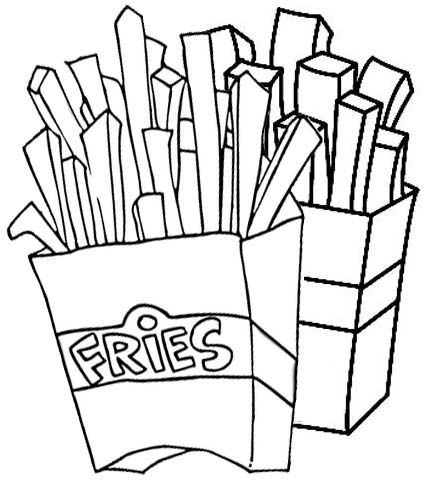 French fries coloring pages french fries fries food coloring pages
