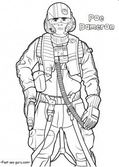 Star wars the force awakens poe dameron coloring pages