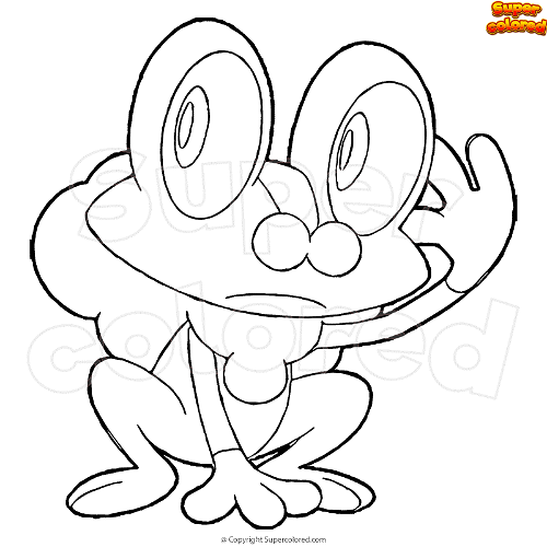 Coloring page pokemon froakie