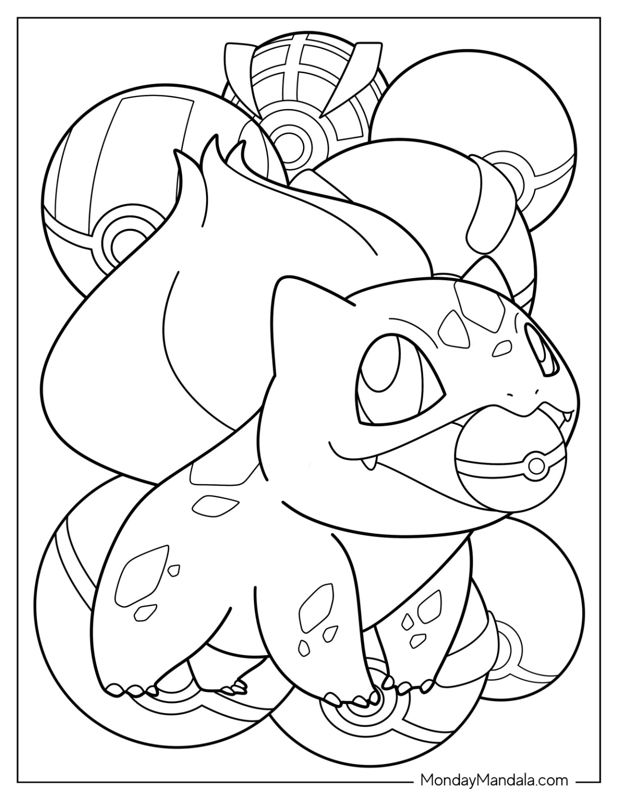 Bulbasaur coloring pages free pdf printables