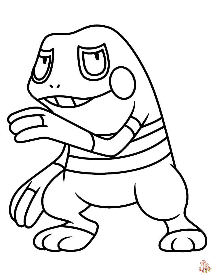 Pokemon croagunk coloring pages unleash your creativity