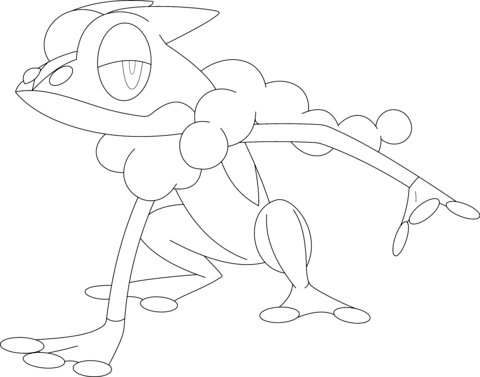 Frogadier coloring page free printable coloring pages