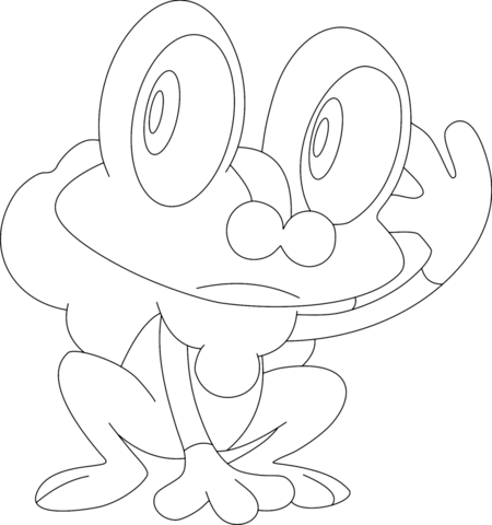 Froakie coloring page free printable coloring pages