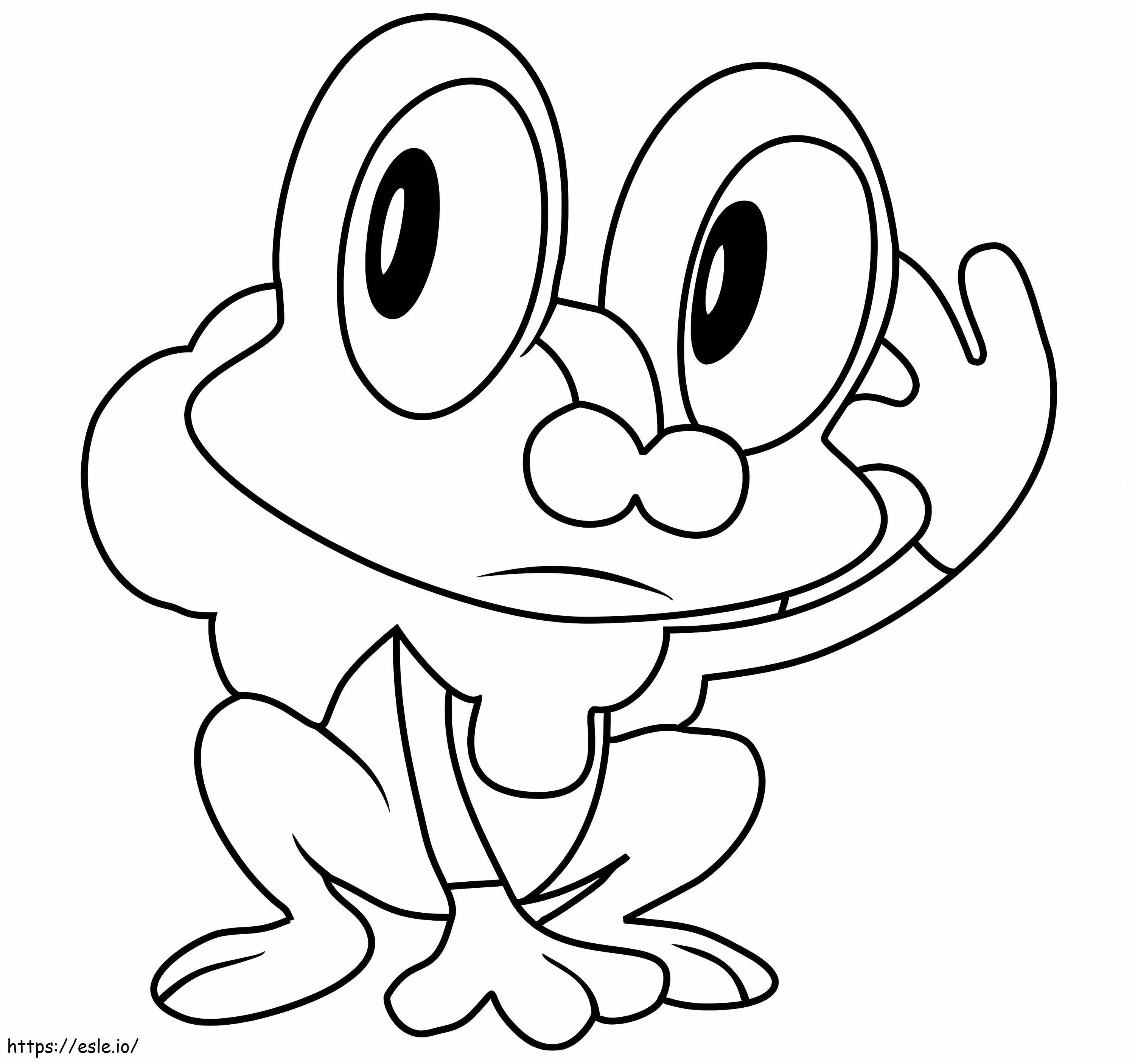 Froakie pokemon coloring page