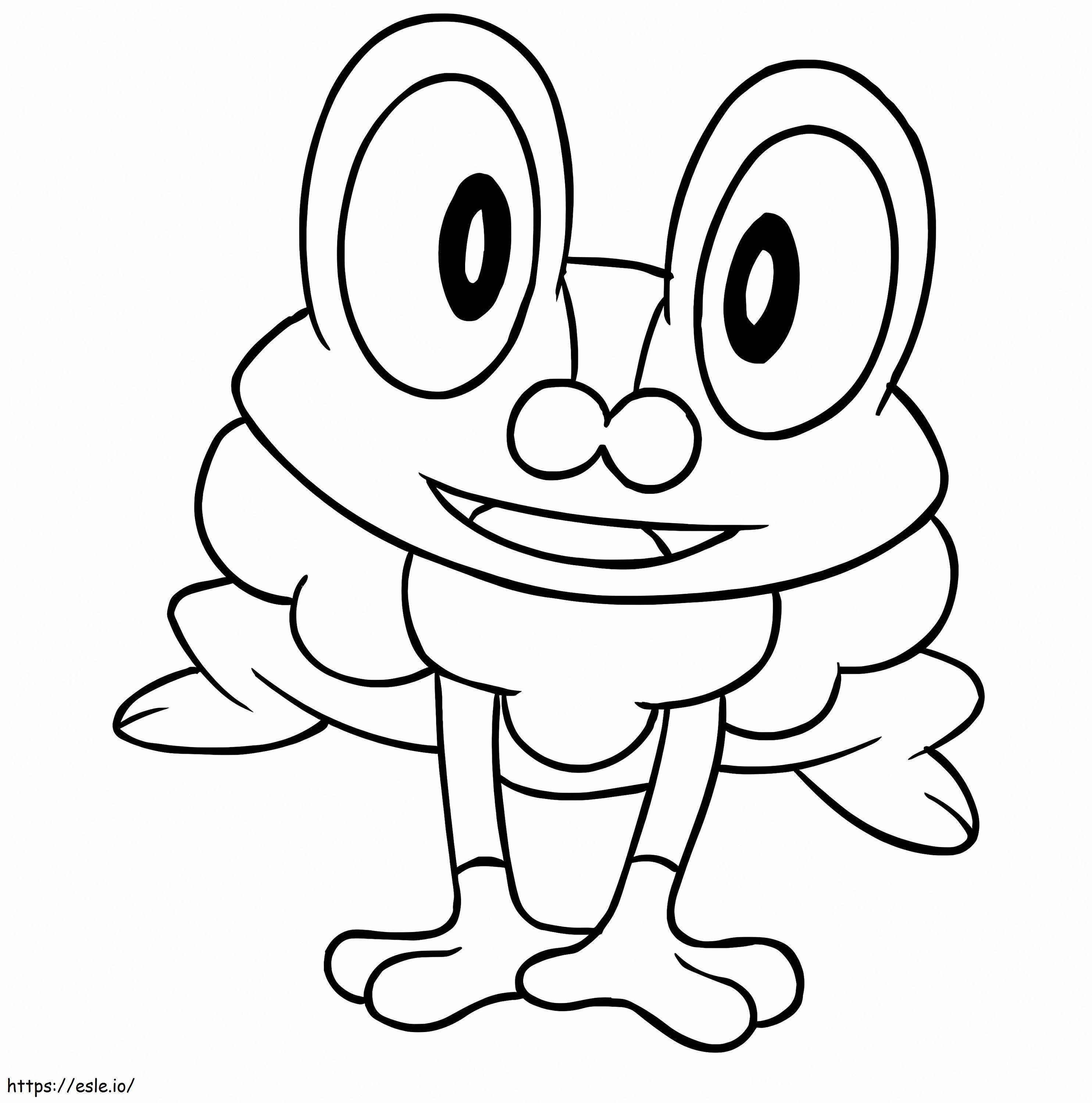 Froakie pokemon coloring page