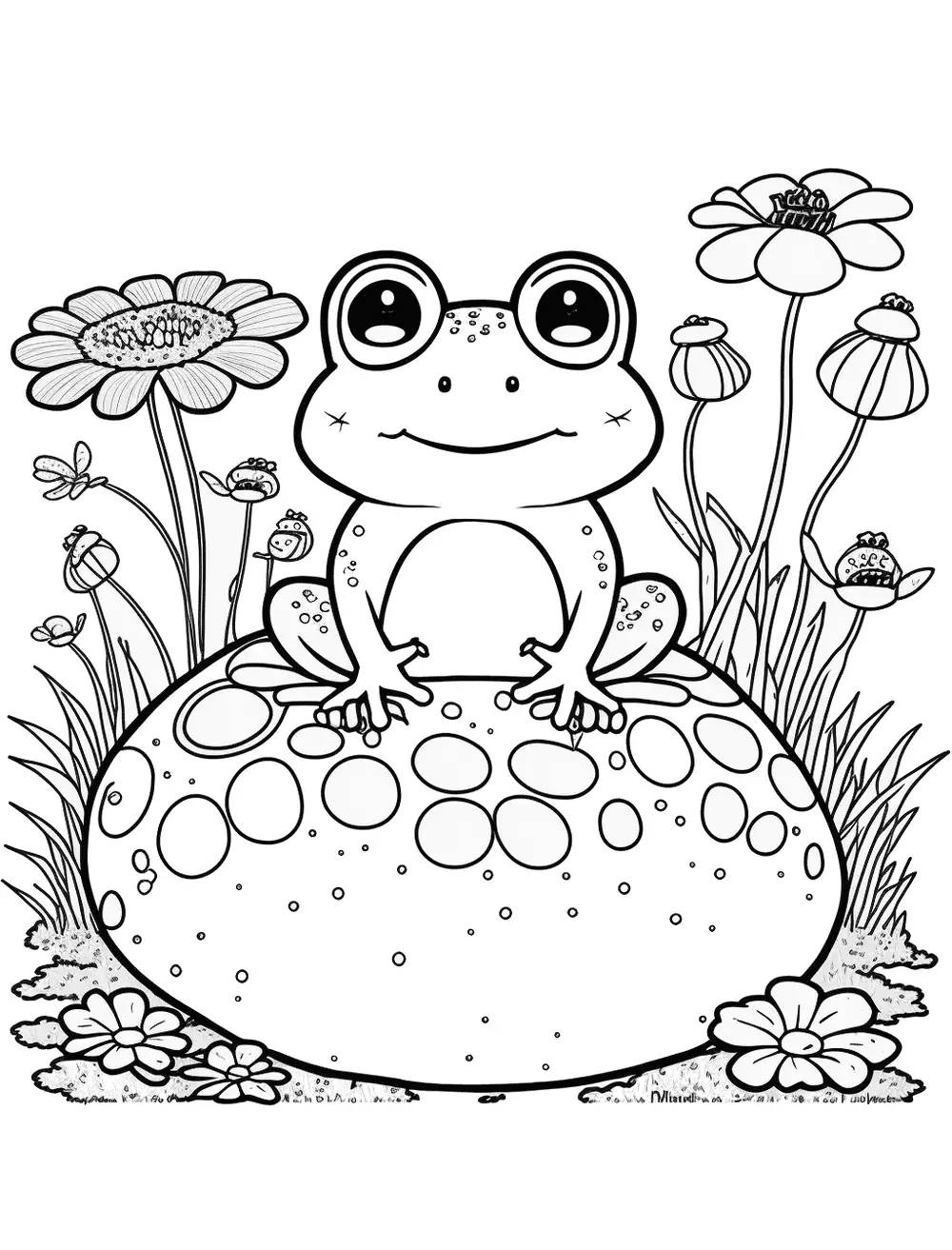 Frog coloring pages free printable sheets