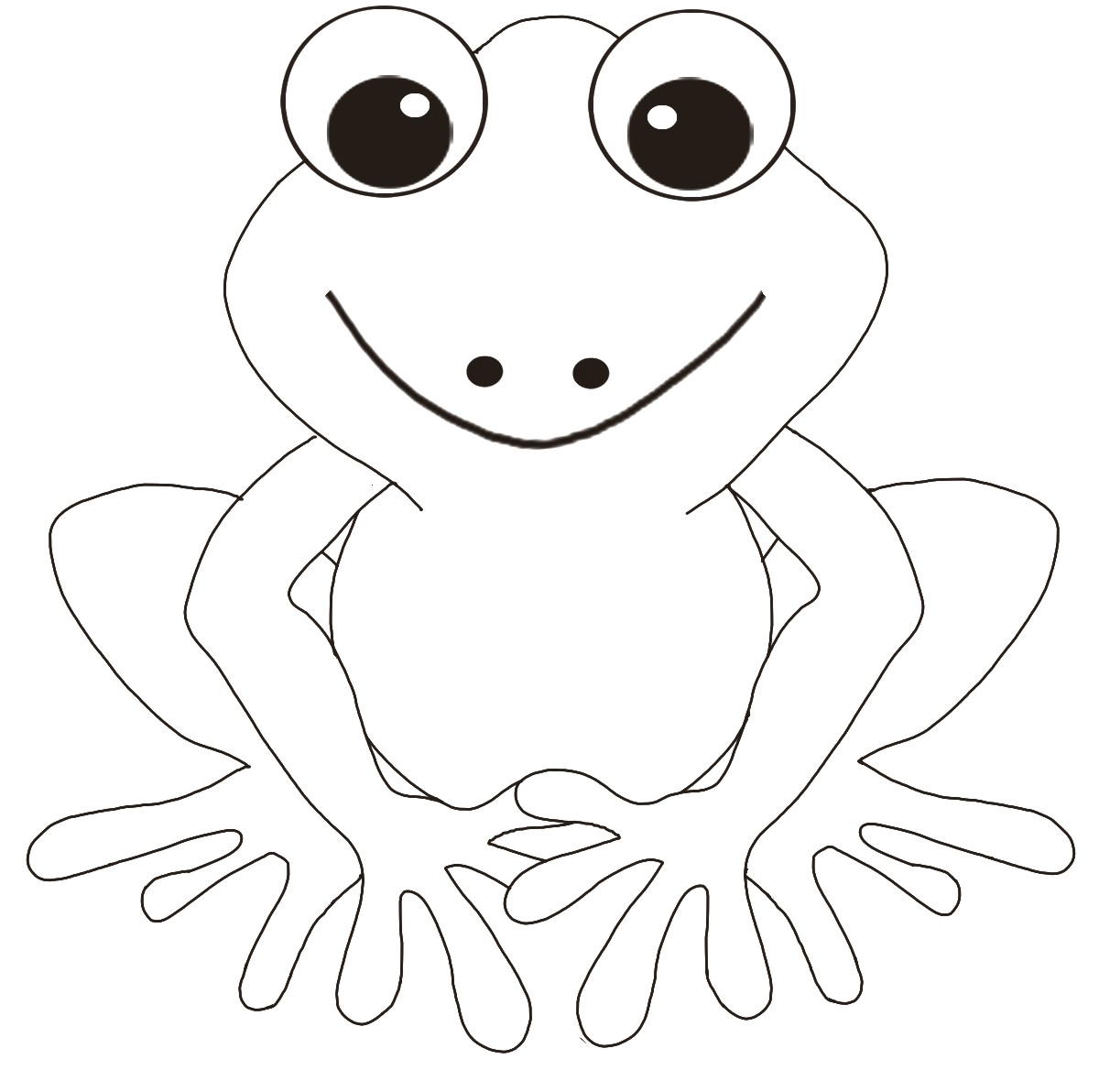 Free printable frog coloring pages for kids