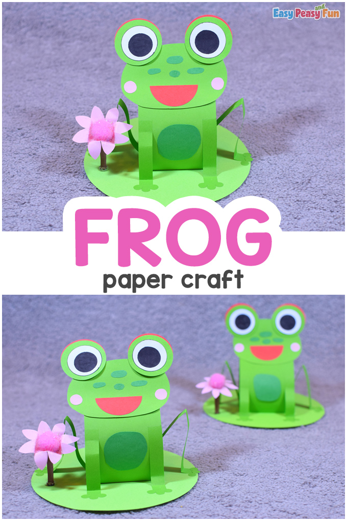 Cute frog paper craft