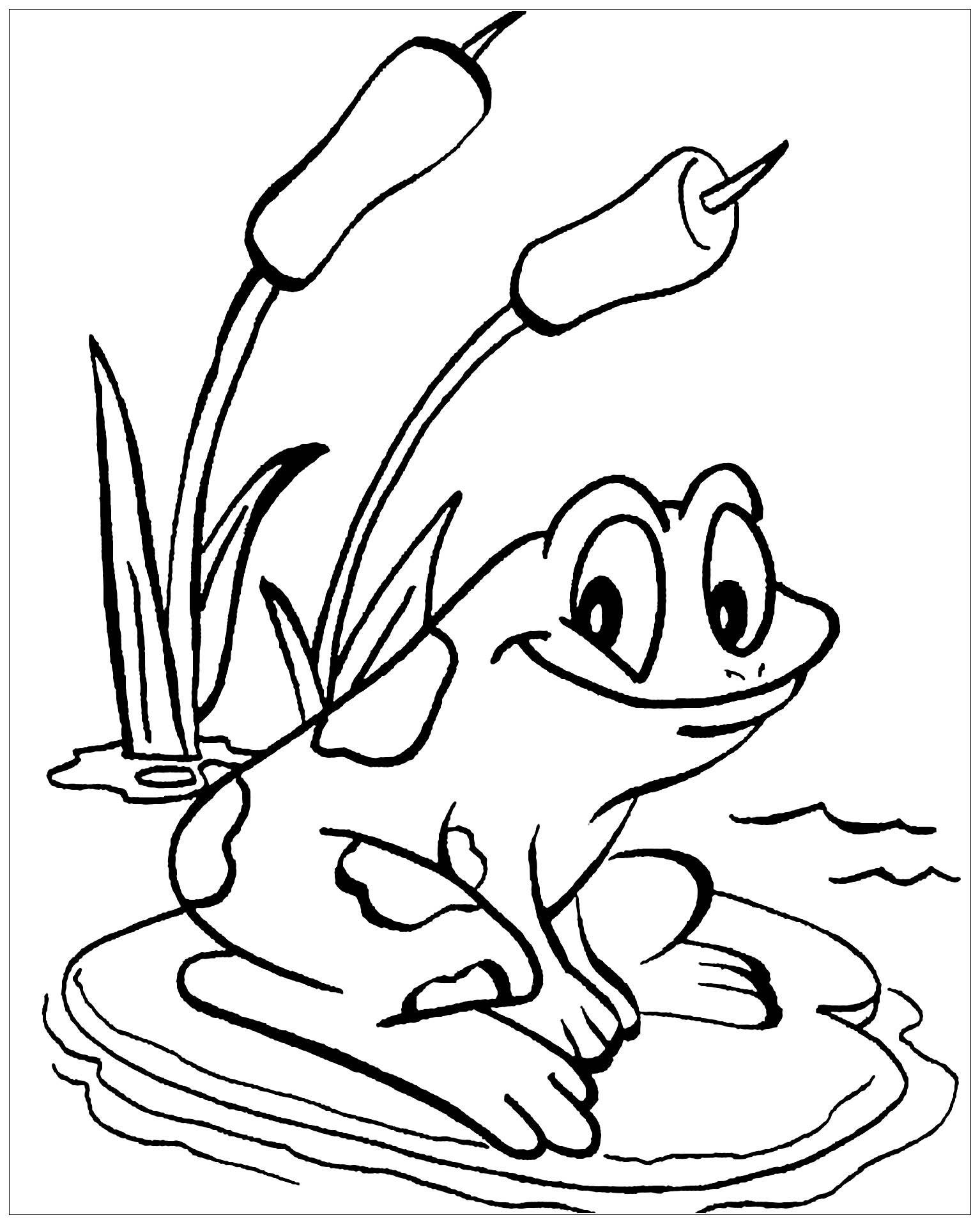 Printable frog coloring pages for kids