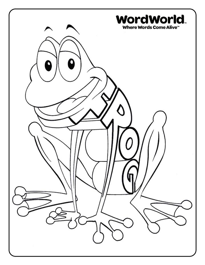Word world coloring pages