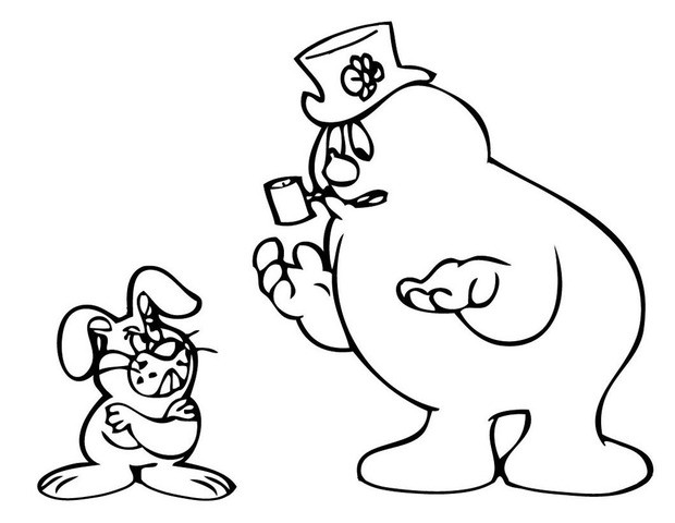 Frosty and hocus focus are upset coloring pages
