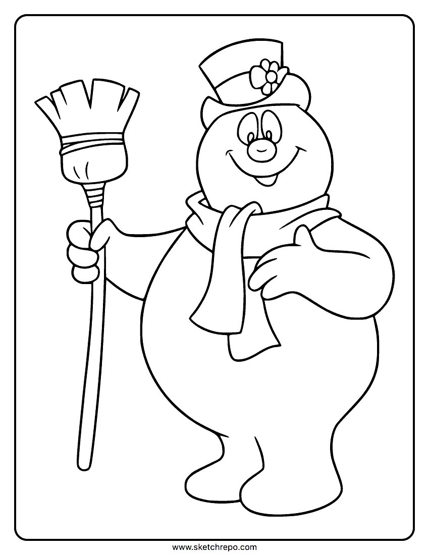 Frosty the snowman coloring sheet