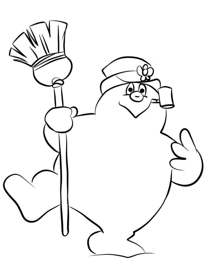 Frosty the snowman coloring pages printable for free download