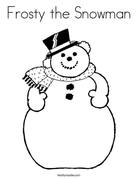 Frosty the snowman coloring page