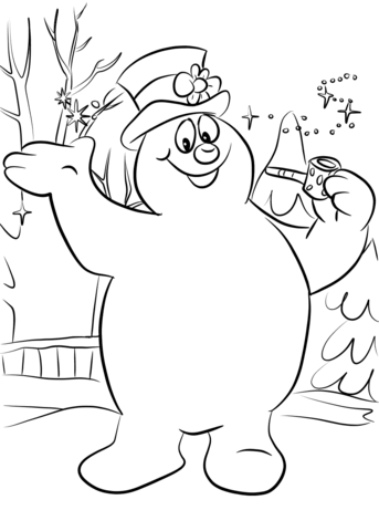 Frosty the snowman coloring page free printable coloring pages