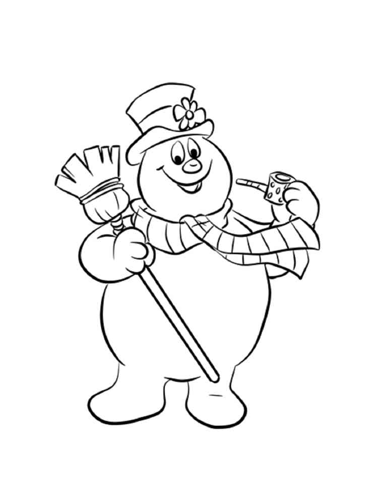 Frosty the snowman coloring pages