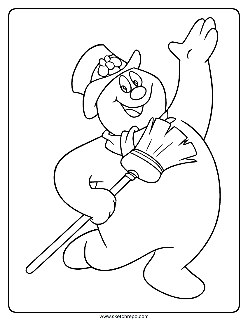 Frosty the snowman coloring sheet