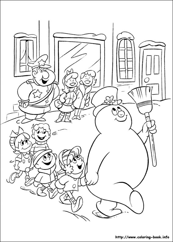 Frosty the snowman coloring picture