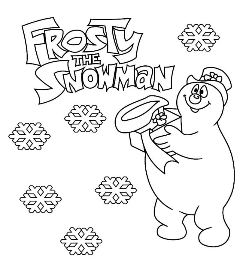 Frosty the snowman coloring pages printable for free download