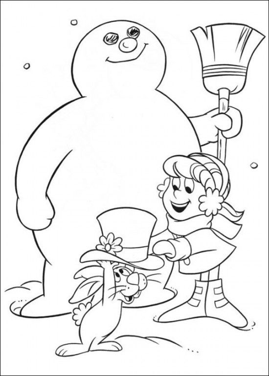 Free printable frosty the snowman coloring pages