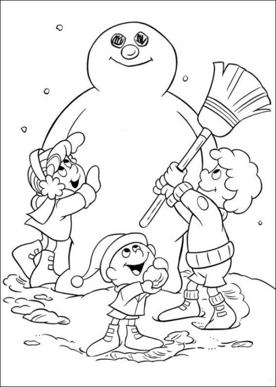 Free printable frosty the snowman coloring pages