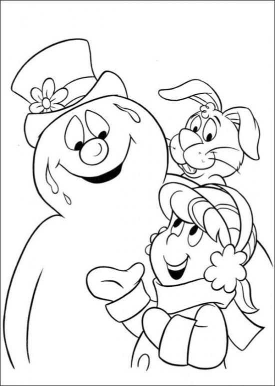 Free printable frosty the snowman coloring pages