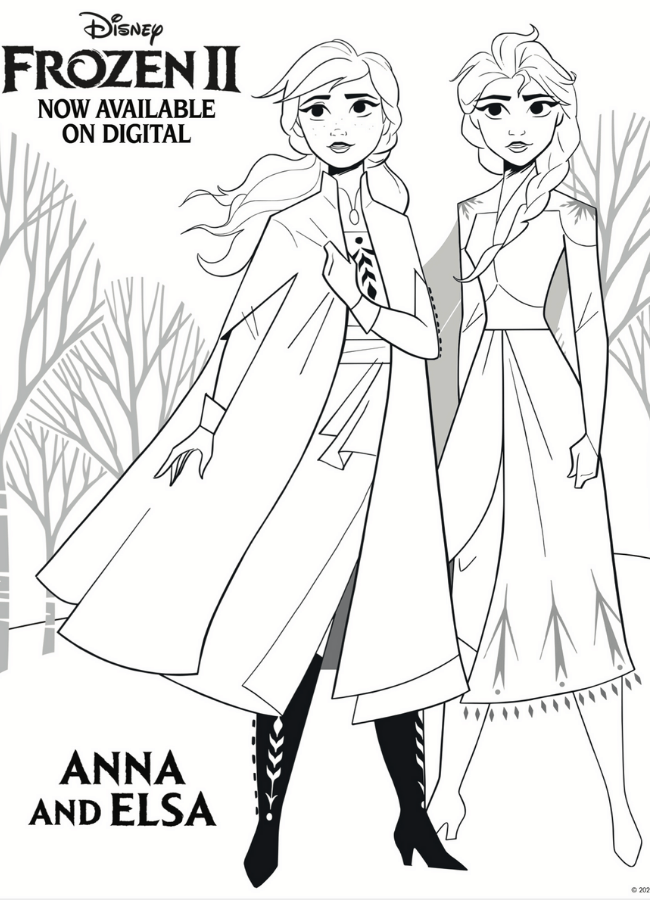 Printable frozen coloring pages