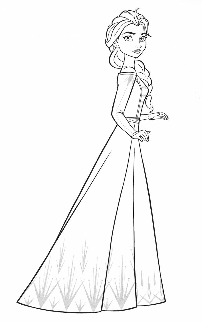 Frozen elsa coloring page by variandeservesbetter on