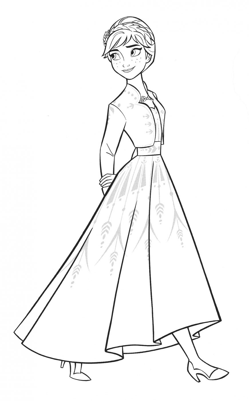 Frozen anna coloring page by variandeservesbetter on
