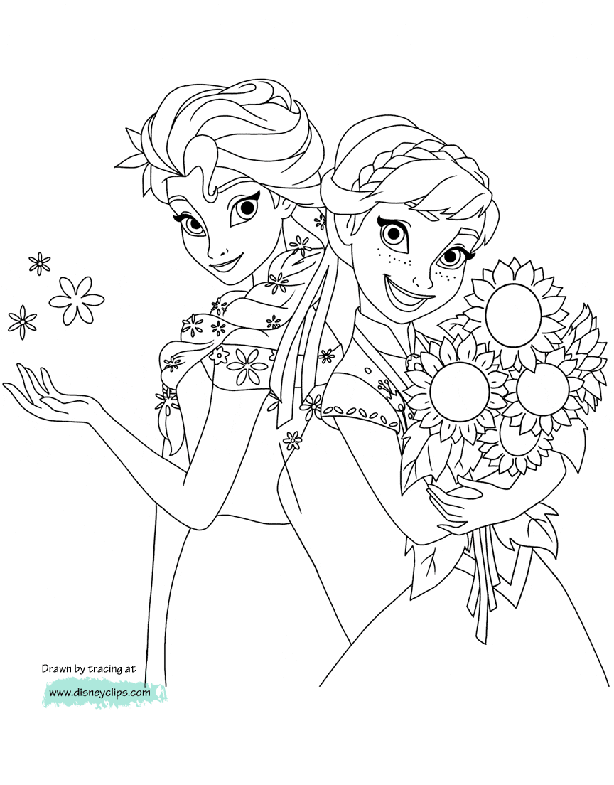 Frozen coloring pages