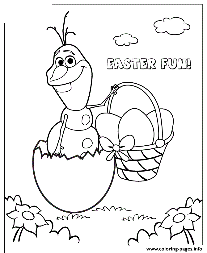 Print frozen character olaf hatching from easter egg colouring page coloring â pascua para colorear pãginas para colorear de pascua pãginas para colorear disney