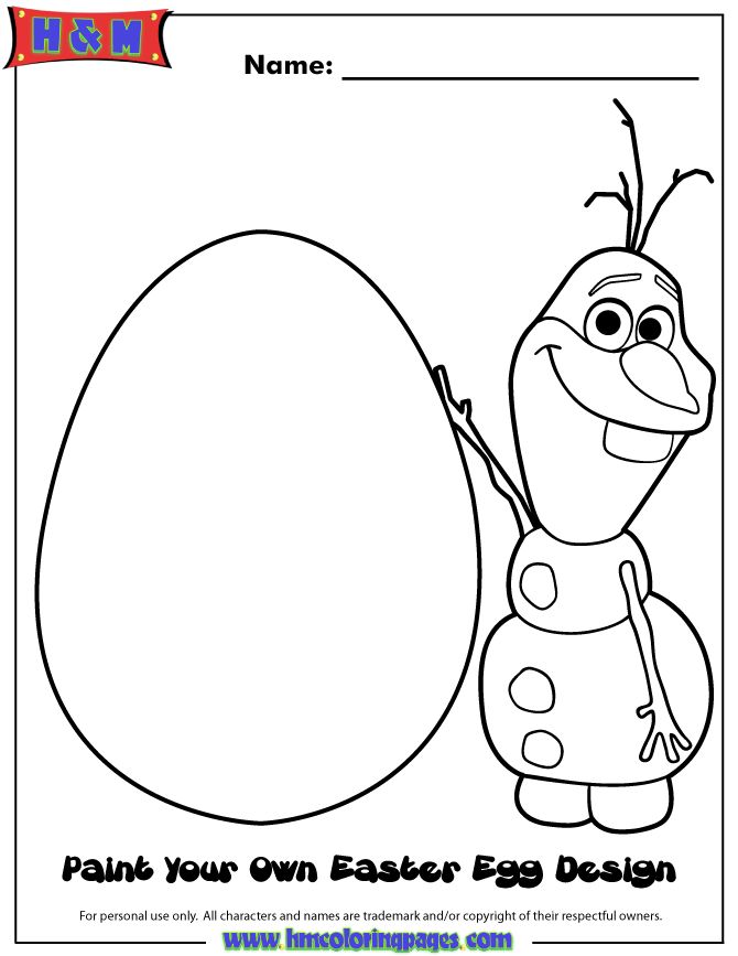 Bring the magic of frozen to life with olaf easter egg coloring page