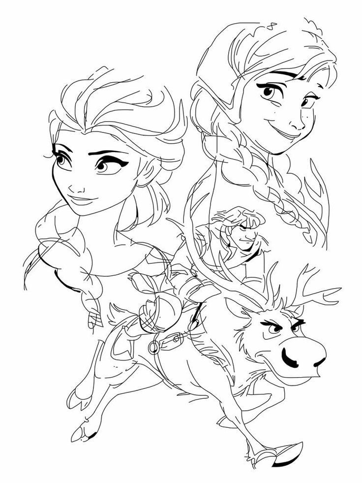 Anna elsa kristoff and sven by spartandragon on deviantart frozen coloring frozen coloring pages easter coloring pages