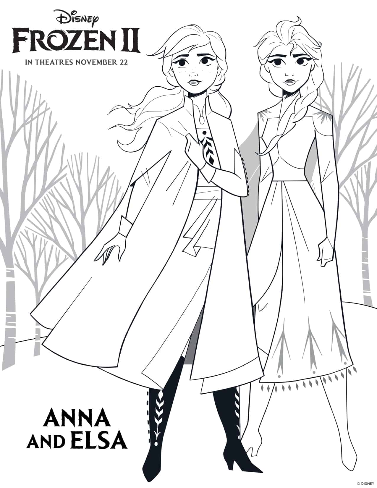 Fun and free frozen coloring sheets