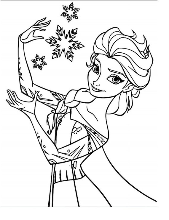 Frozen coloring pages