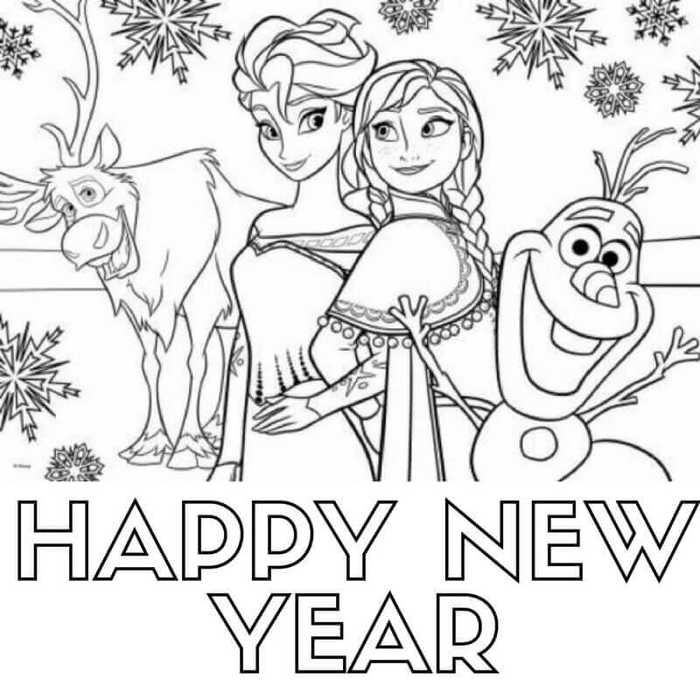 Printable new year coloring pages pdf