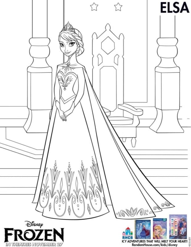 Free disney frozen coloring sheets and activities