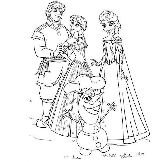 Frozen elsa kids colouring pages digital download amazing art work children colouring book over pictures