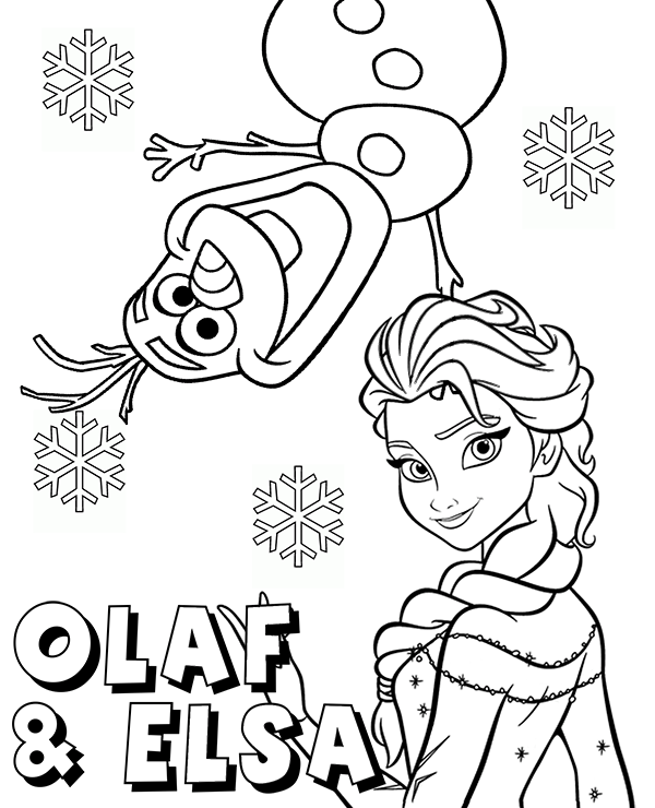 Olaf elsa coloring pages frozen