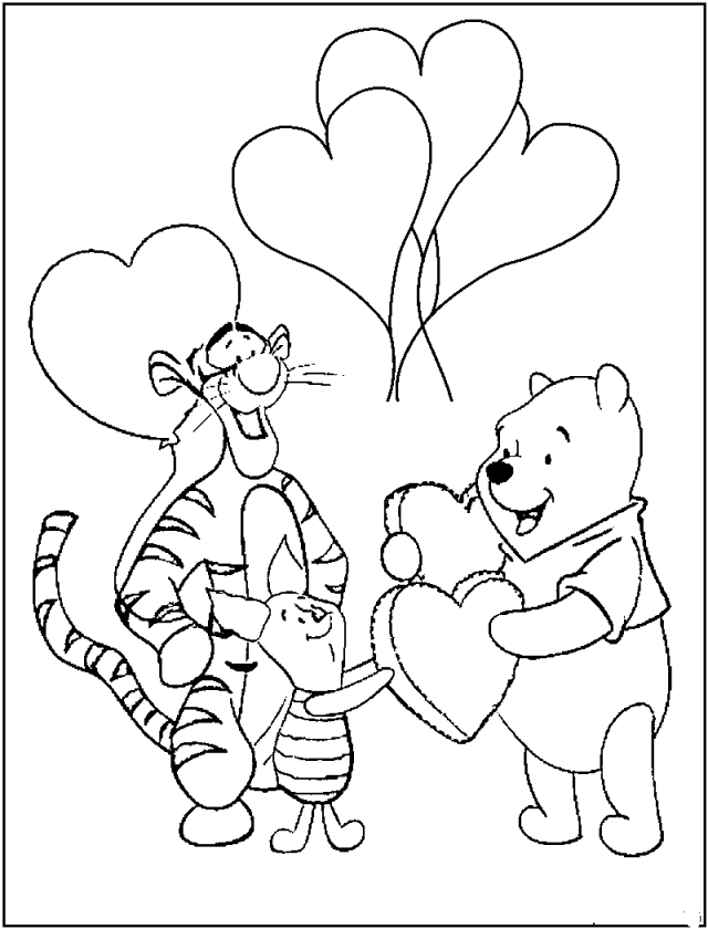 Frozen valentines coloring pages