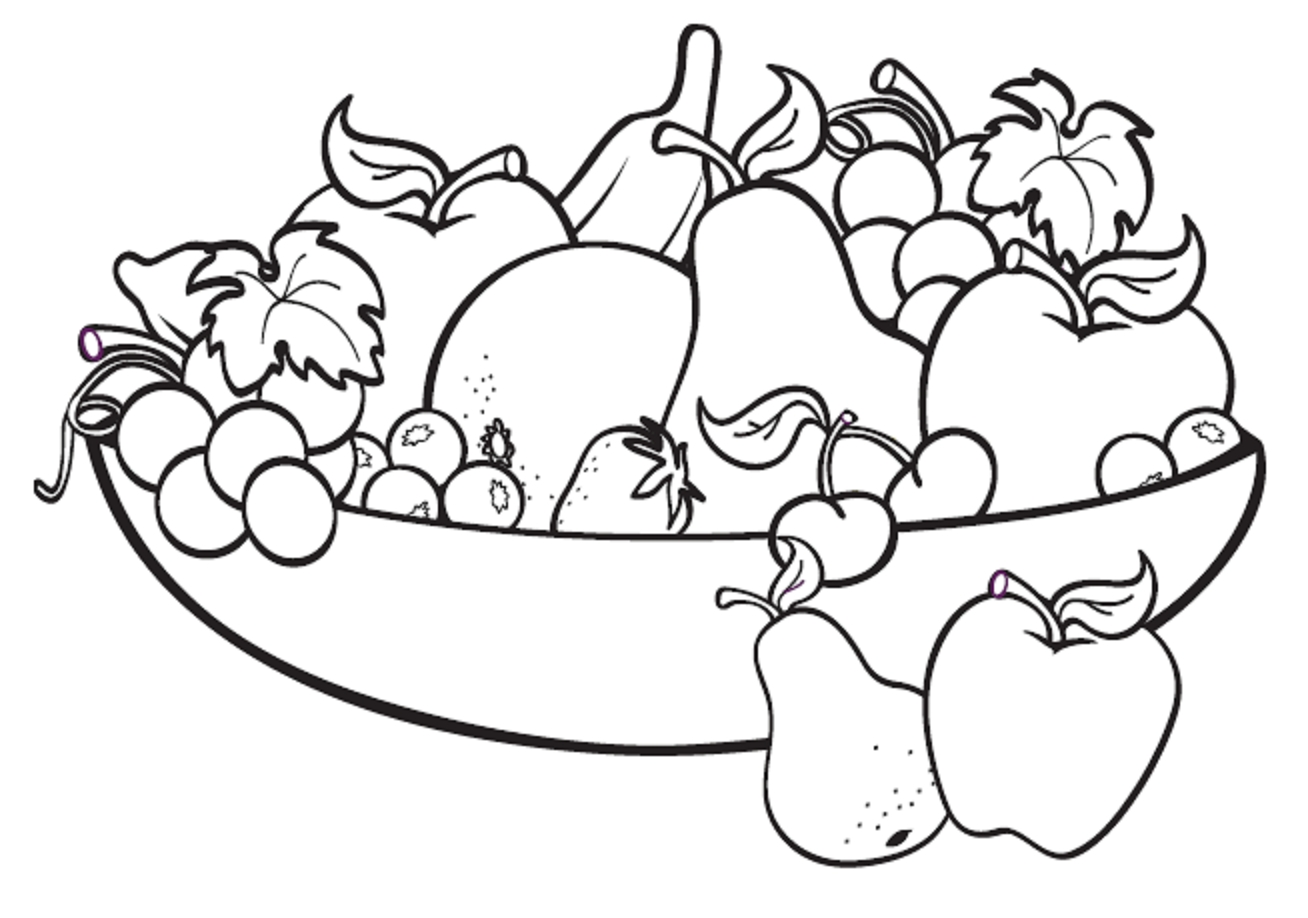 Free printable fruit coloring pages for kids